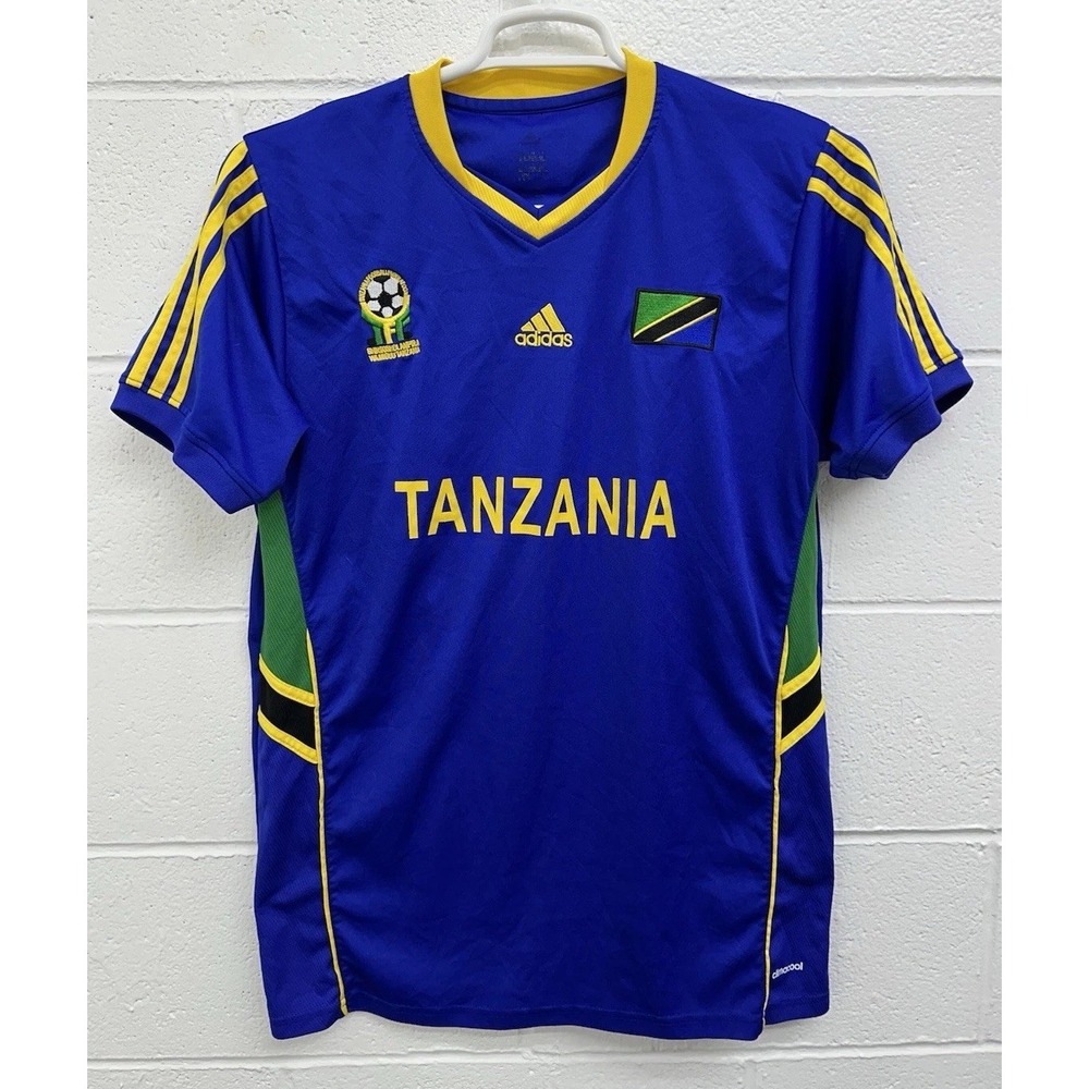 Adidas Jersey Blue Tanzania Zanzibar National Team Soccer / Mens Medium Large
